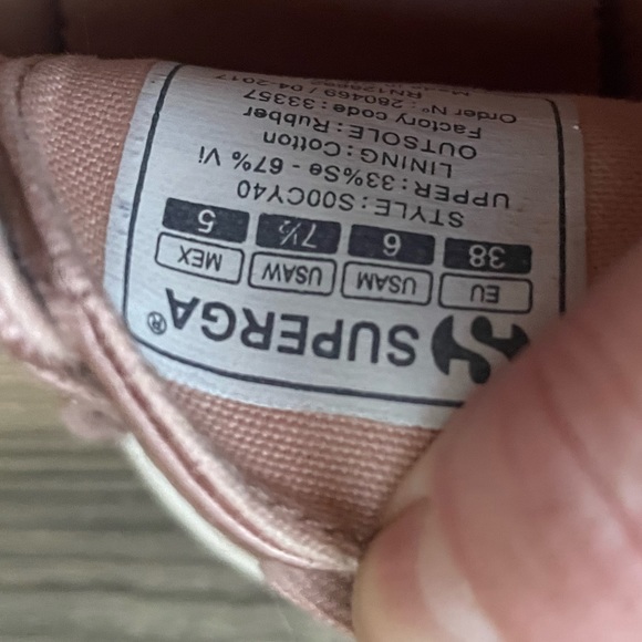 Dusty Rose Pink Satin Superga Sneakers, Size 7.5 EUC - Picture 2 of 4